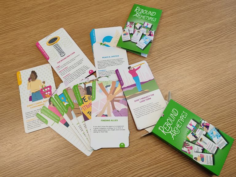A photo of an open pack of Rebound Archetypes Cards with the cards spread on a table